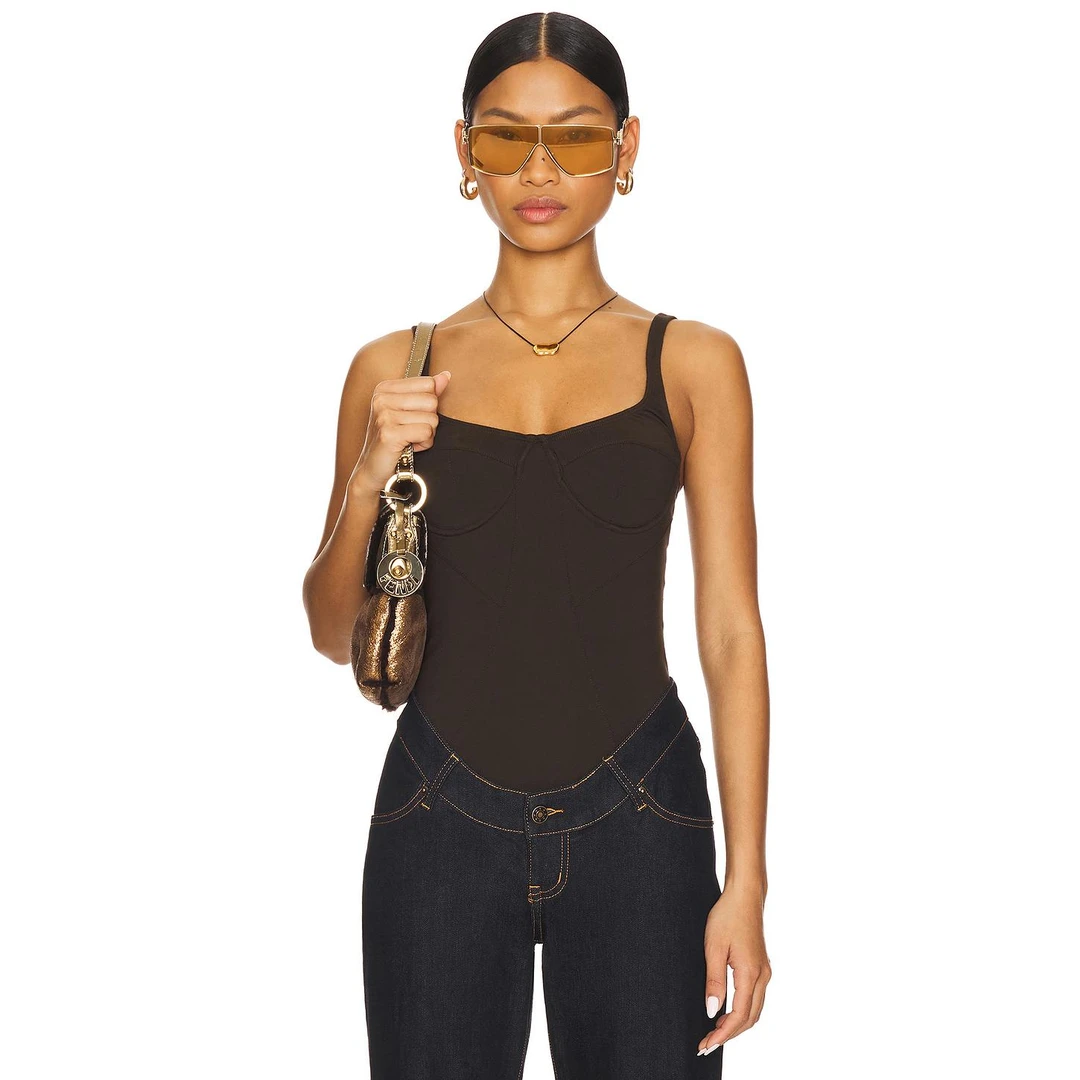 LIONESS JE'TAIME 紧身服 巧克力色 背心吊带