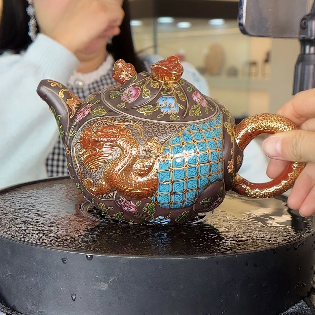 茶壶紫砂周龙华老师紫砂壶650cc