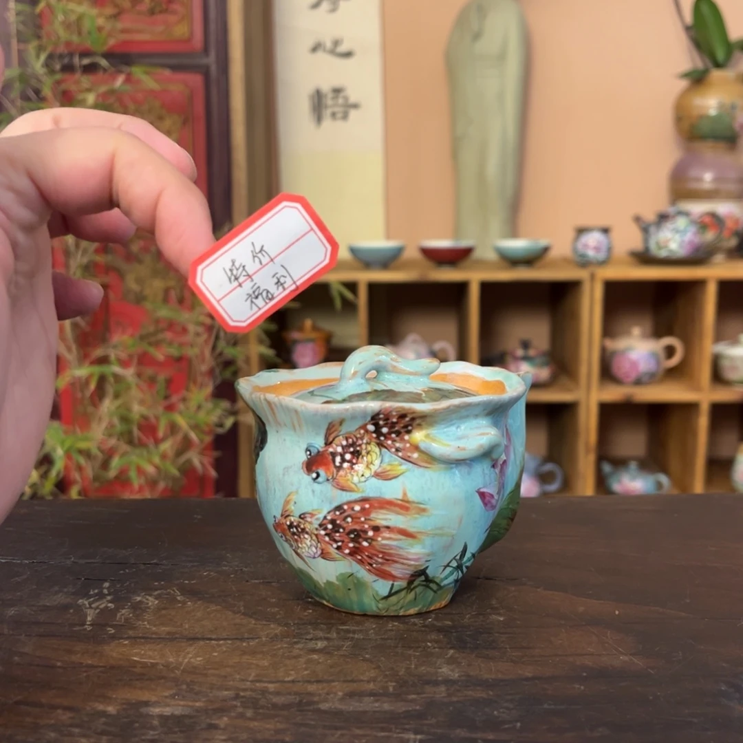 柴烧纯手工手绘陶瓷