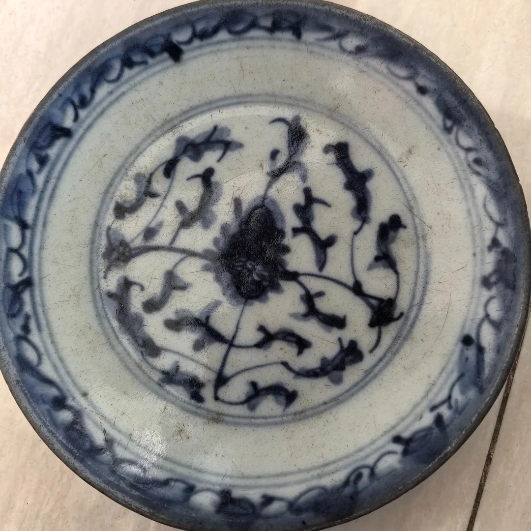 青花盘手绘手工陶瓷