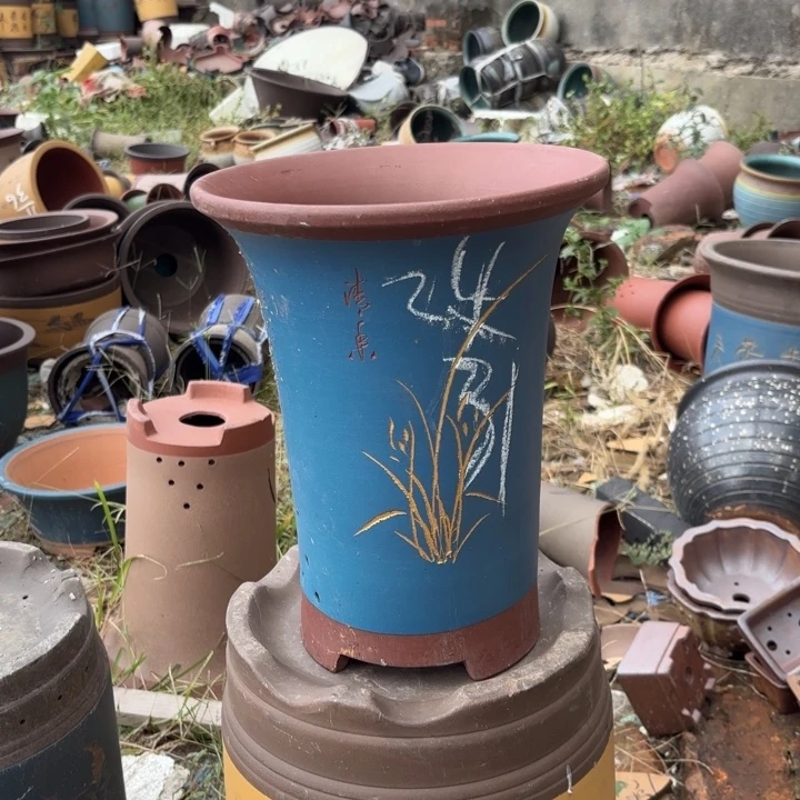 紫砂花盆紫砂的花