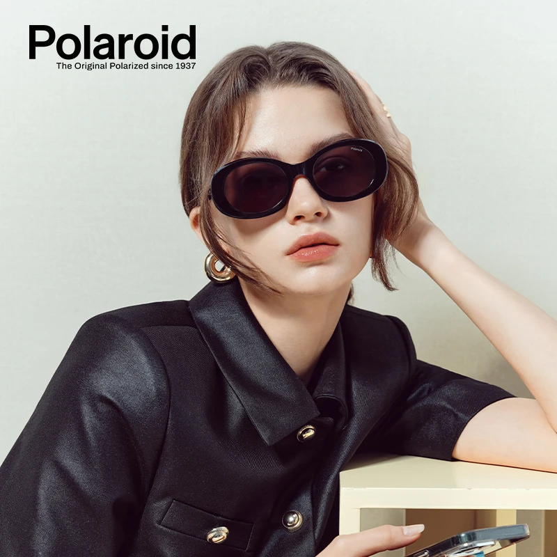 【李兰迪孔雪儿同款】Polaroid/宝丽来 黑色潮流偏光墨镜0048