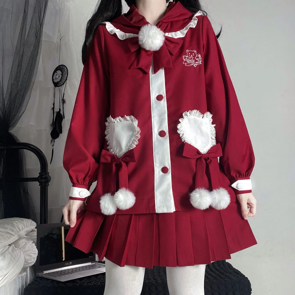 原创正版新年套装加厚日系水手服衣服