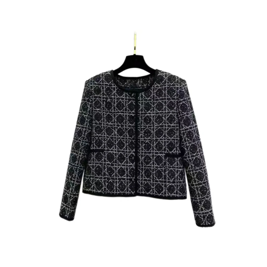 DD082小香风藤格纹套装