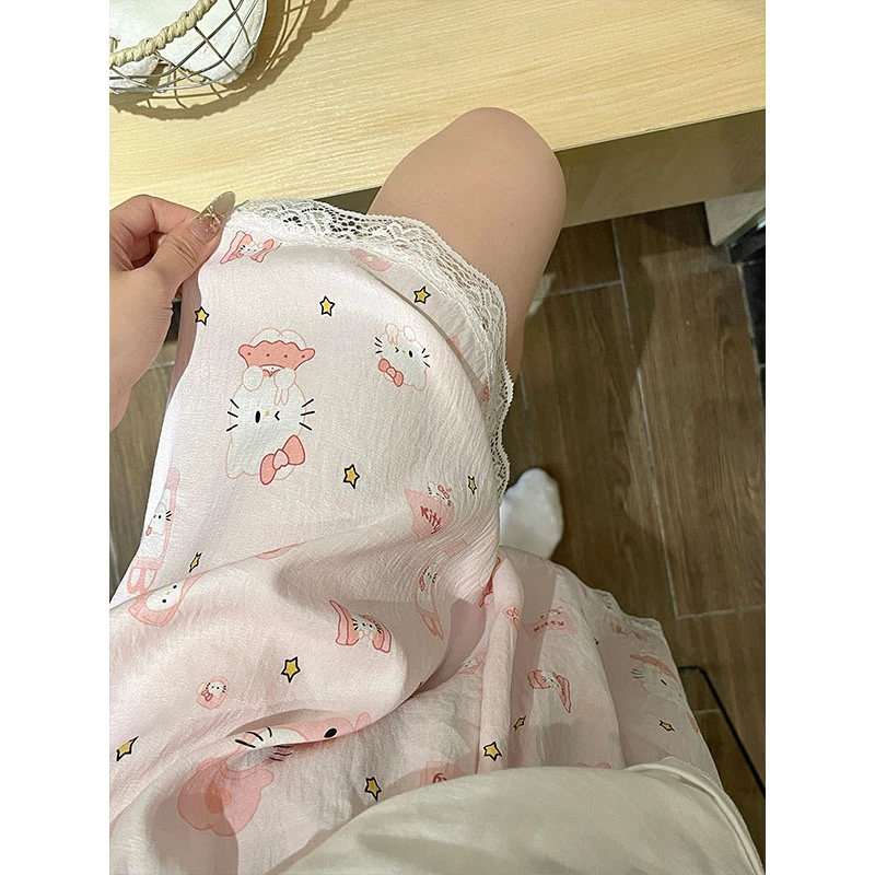 新款云朵棉睡裤女学生薄款透气舒适宽松休闲家居裤夏季可外穿ins