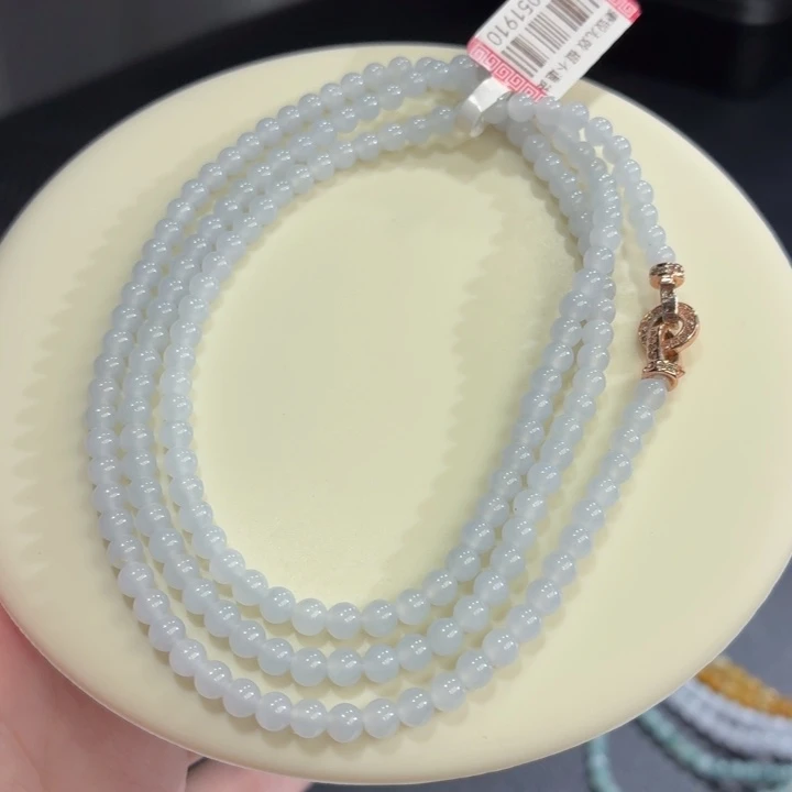 翡翠未镶嵌手链冰胶浅紫卡4