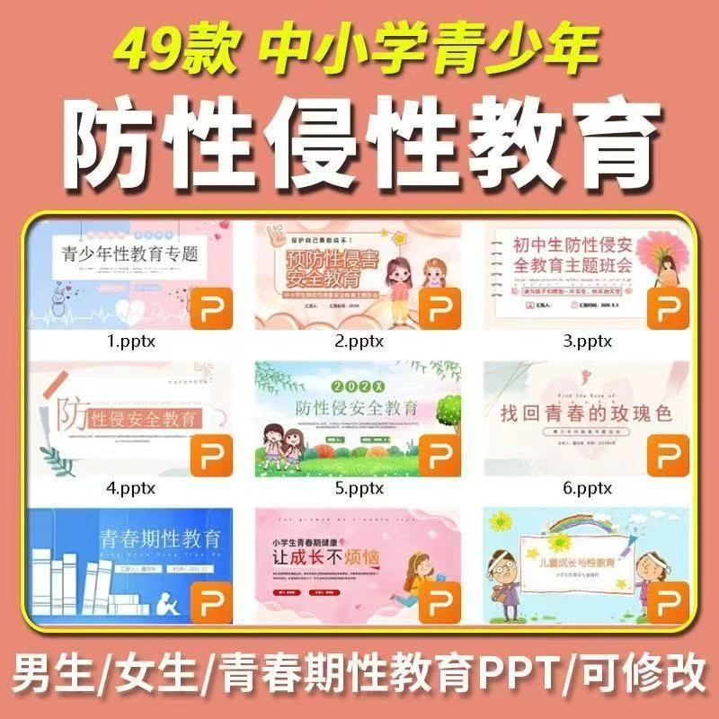 儿童中小学生青春期性教育ppt男女生防性侵安全生理卫生知识课件