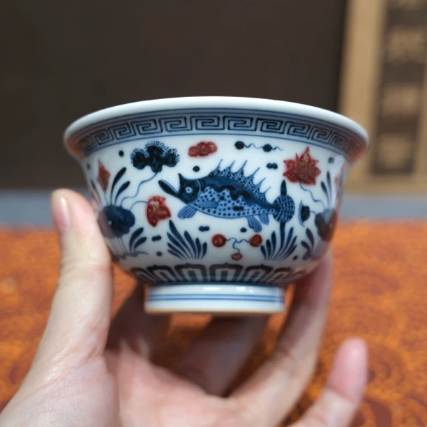 〖不晓堂〗高阶鱼藻纹中号压手杯（直播间挑发色）