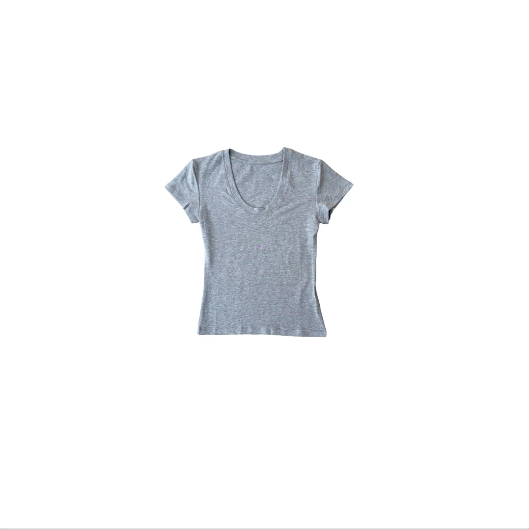 【阿瓜专属】夏季新款圆领百搭简约气质短袖T恤-W61836