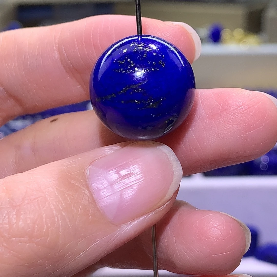 M***e青金石未镶嵌天然原矿A货单珠18.2m