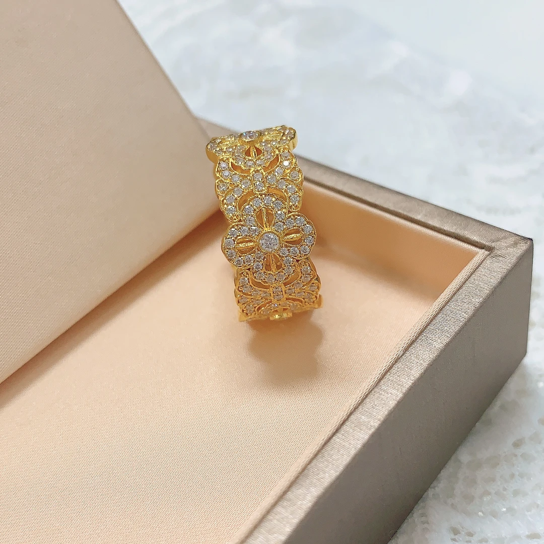 【水贝黄金】足金999古法十字金刚杵戒指N500