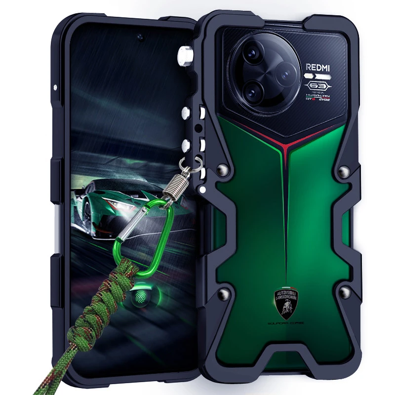 适用红米K80手机壳金属边框红米K70防摔外壳磨砂超薄k80pro商务男