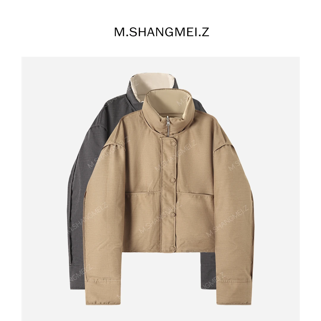 M.SHANGMEI.Z/沐熙【何止今朝】美大哥双面穿白鹅绒羽绒服X113236