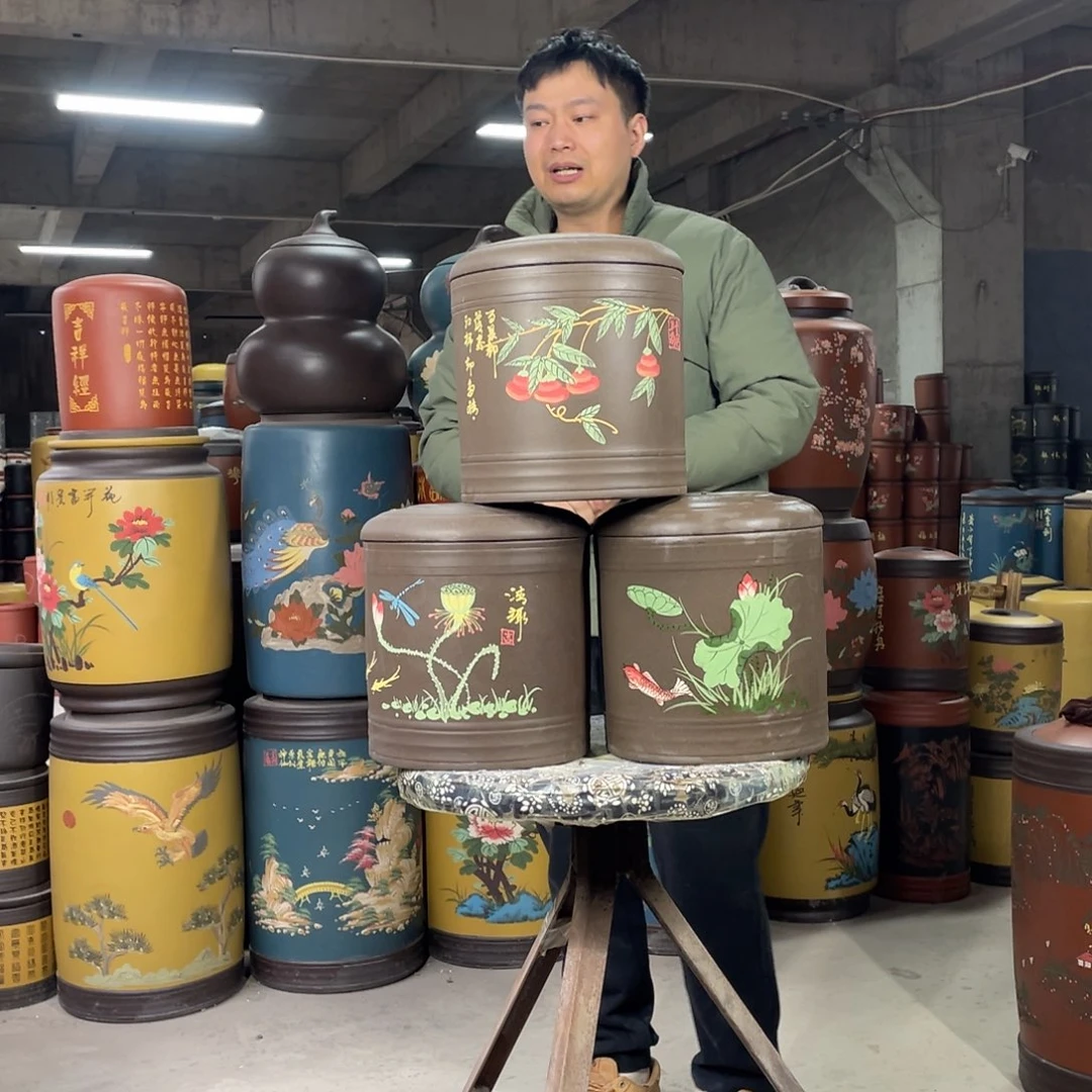 宜兴原矿紫砂茶叶罐