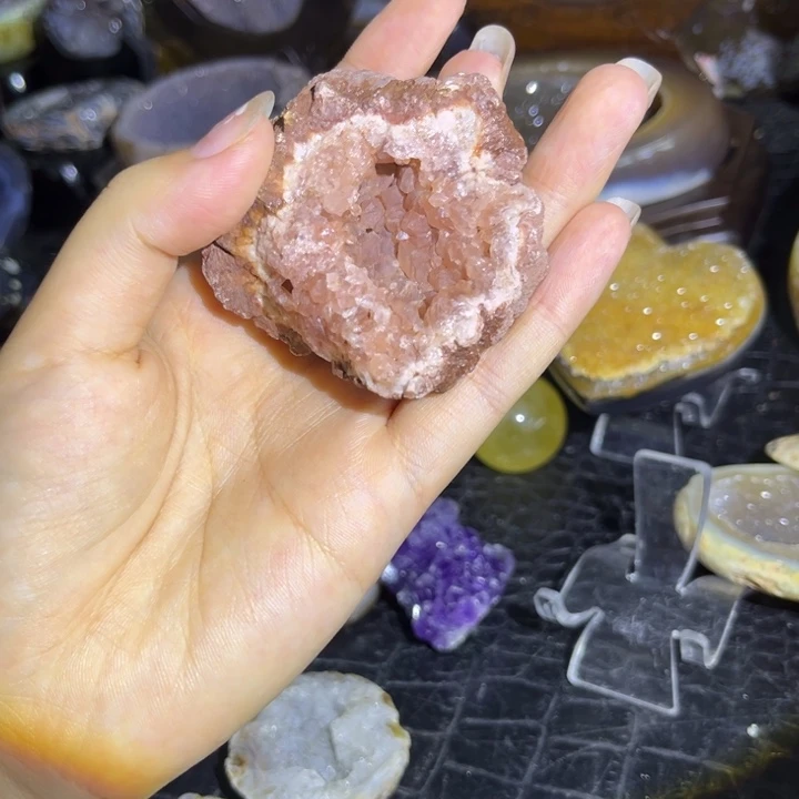 发饰未镶嵌水晶粉晶洞