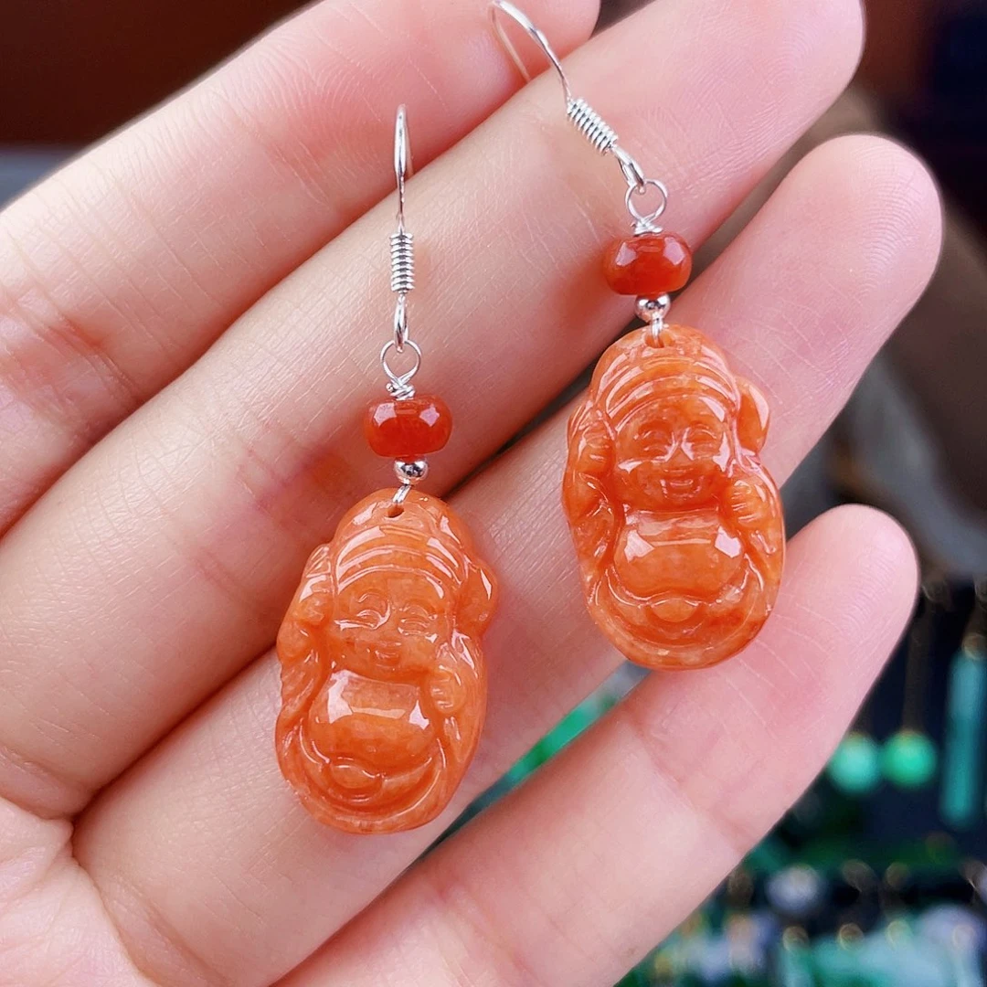 翡翠未镶嵌耳饰饰品