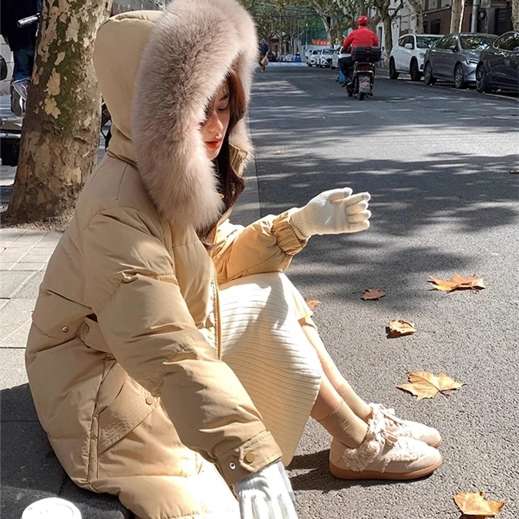 超好看的羽绒服女2024冬季新款女款中长款时尚洋气设计感小众高级