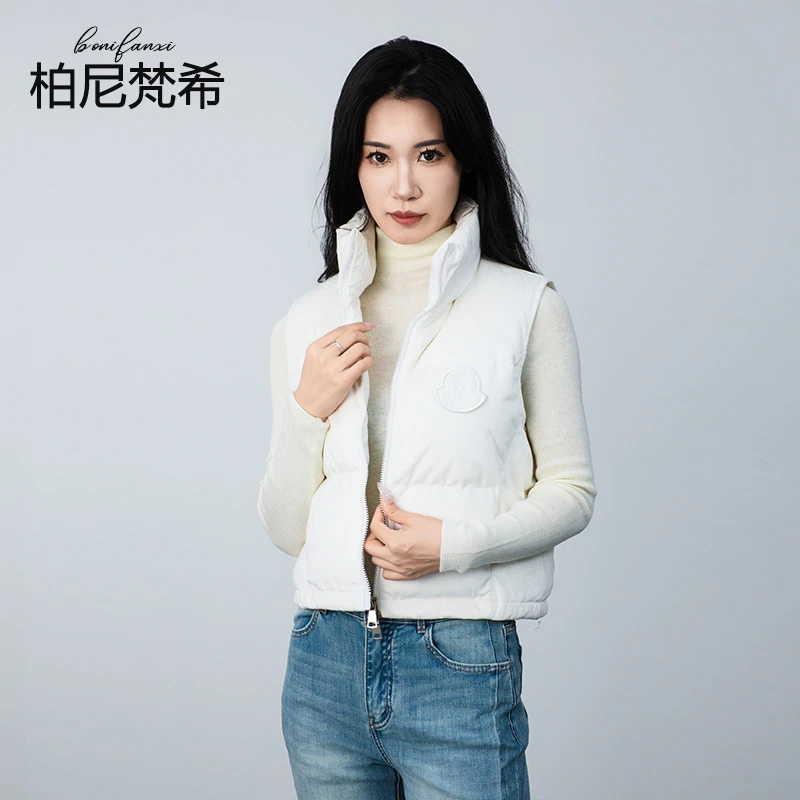 【娜娜专属】柏尼梵希90白鸭绒休闲百搭时尚马甲-3185