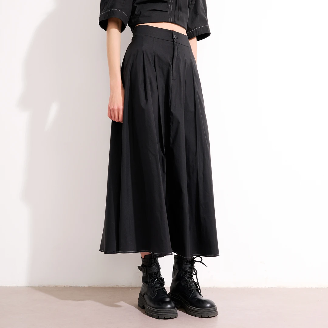 【女装优选WL】Basic House/百家好学院风高腰 半身裙女B0015C50032