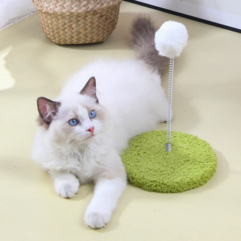 猫咪玩具逗猫棒自嗨解闷神器毛球弹簧小猫玩具用品