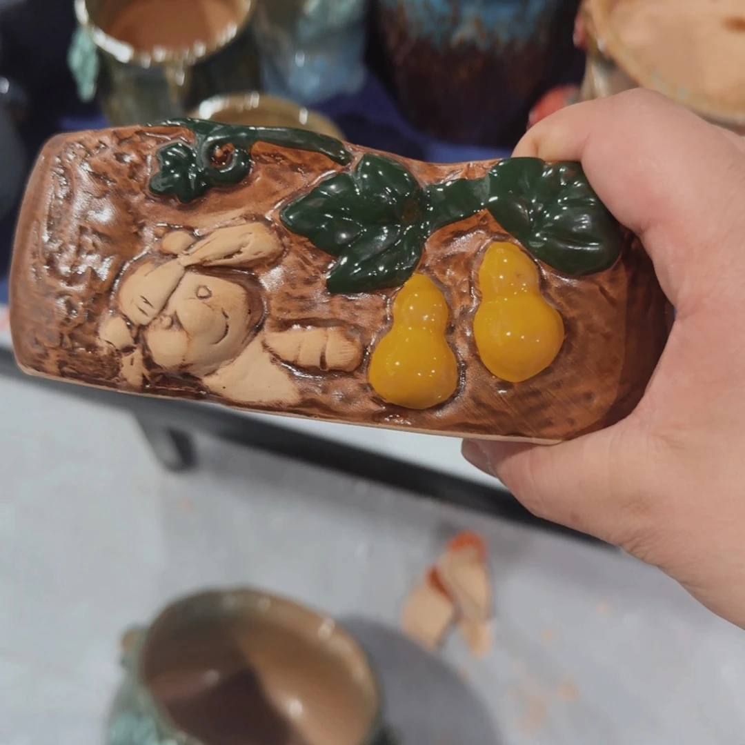 紫砂花盆粗陶盆 呀