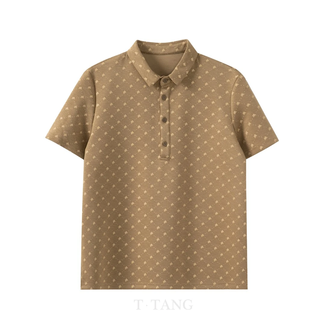 春夏季女士时尚百搭POLO翻领修身显瘦气质印花半袖T恤【2770】88