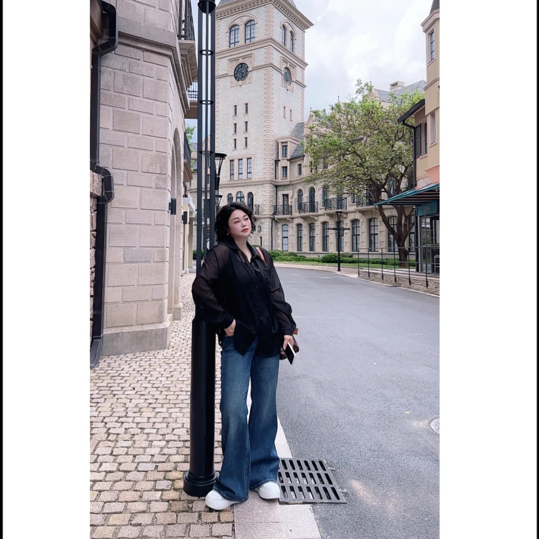 ZHONG大大【】高级感轻薄长袖防晒衬衫2025新款宽松上衣897*