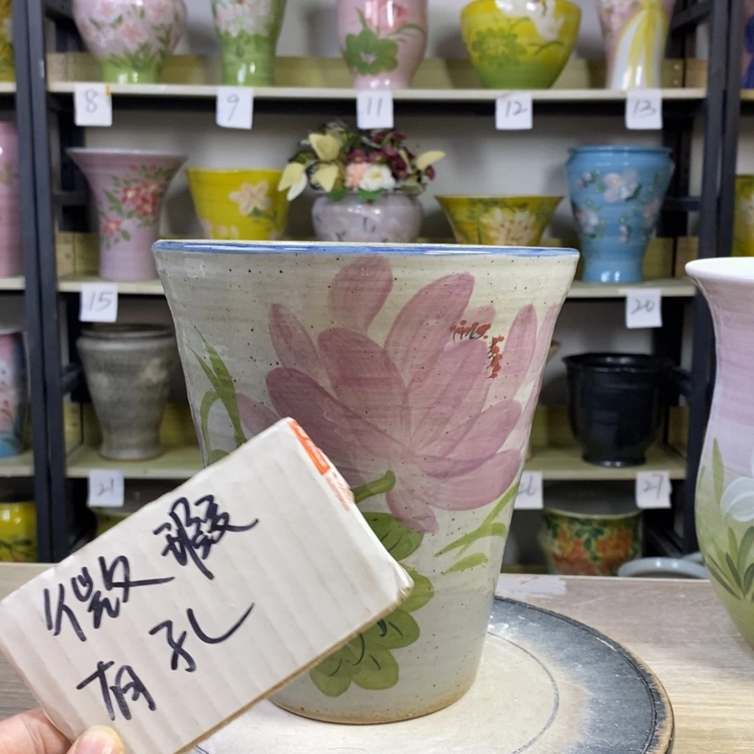 景德镇手工手绘陶瓷花盆