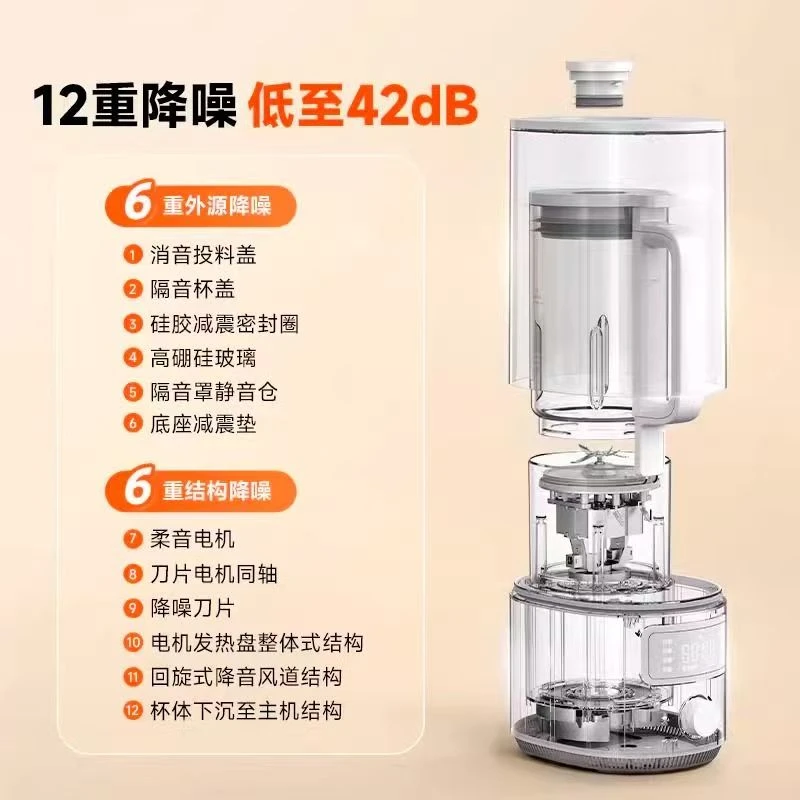 95新 Xiaomi/小米 小米米家智能轻音变频破壁机s1