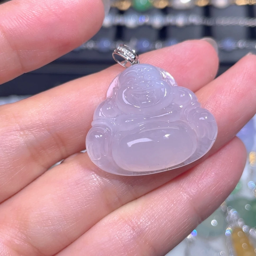 颈饰18K金镶嵌翡翠翡翠