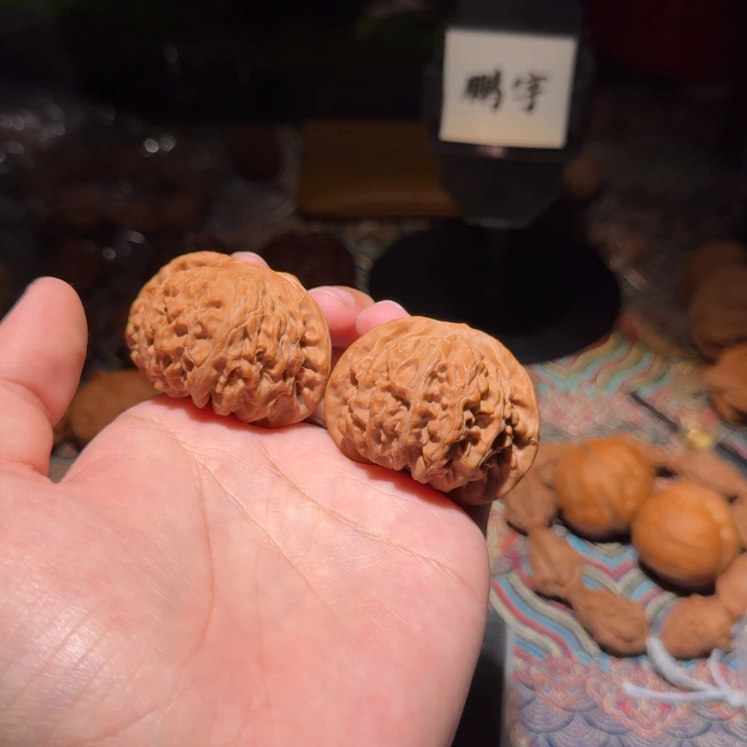 把件核桃1402号47宫灯狮子头文玩核桃