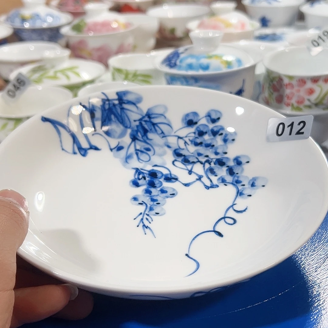 景德镇手工手绘陶瓷7寸菜盘