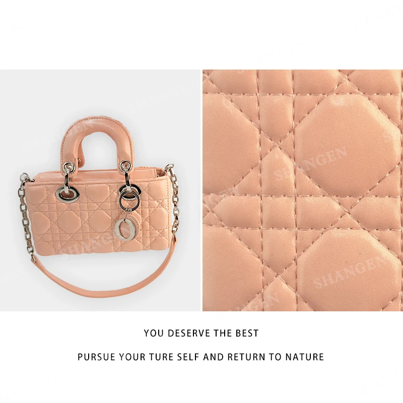 【尚恩CC】SK-82329-2-樱花粉-轻奢女士新款单肩斜挎戴妃包