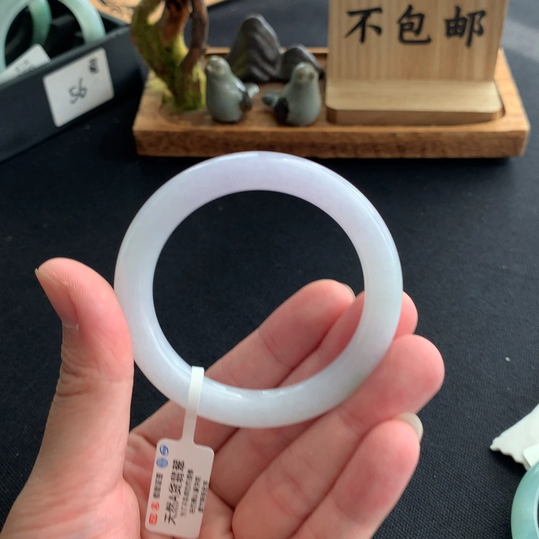 翡翠未镶嵌手镯圈口5354