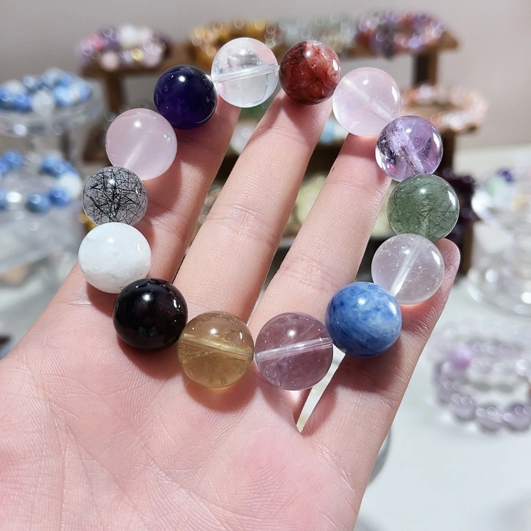 水晶手链未镶嵌多宝定制款不退不换