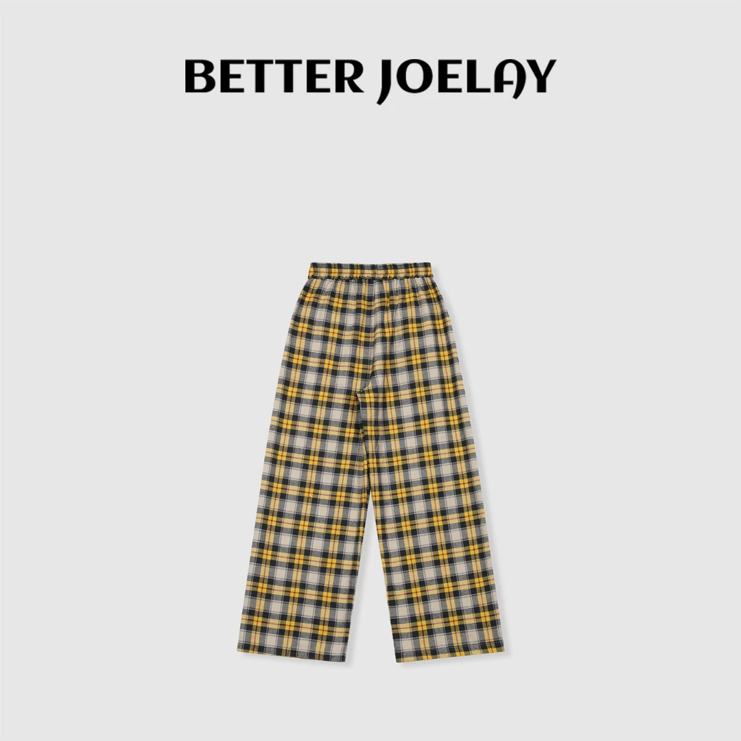 BETTER JOELAY-【复古胶片】时尚格子休闲格子裤宽松百搭显瘦Z0683