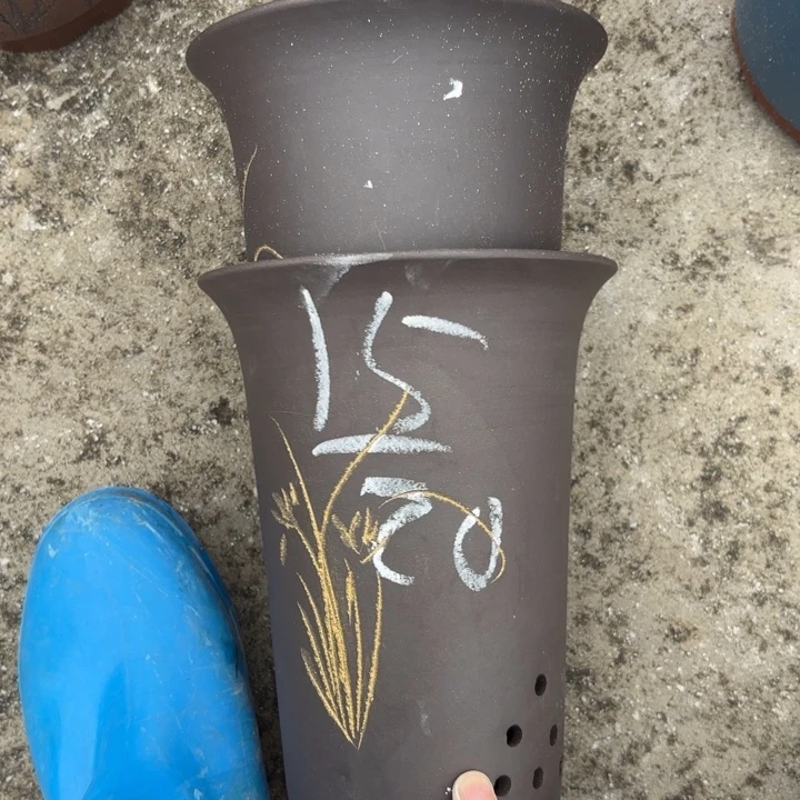 紫砂花盆紫砂的花
