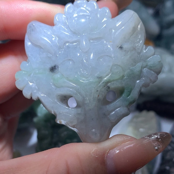 翡翠未镶嵌颈饰保真天然A货翡翠