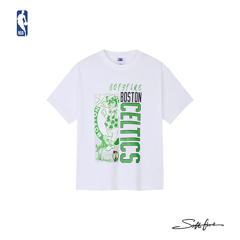 NBA联名SOFTFIRE夏季冰感青少年休闲凯尔特人圆领短T恤
