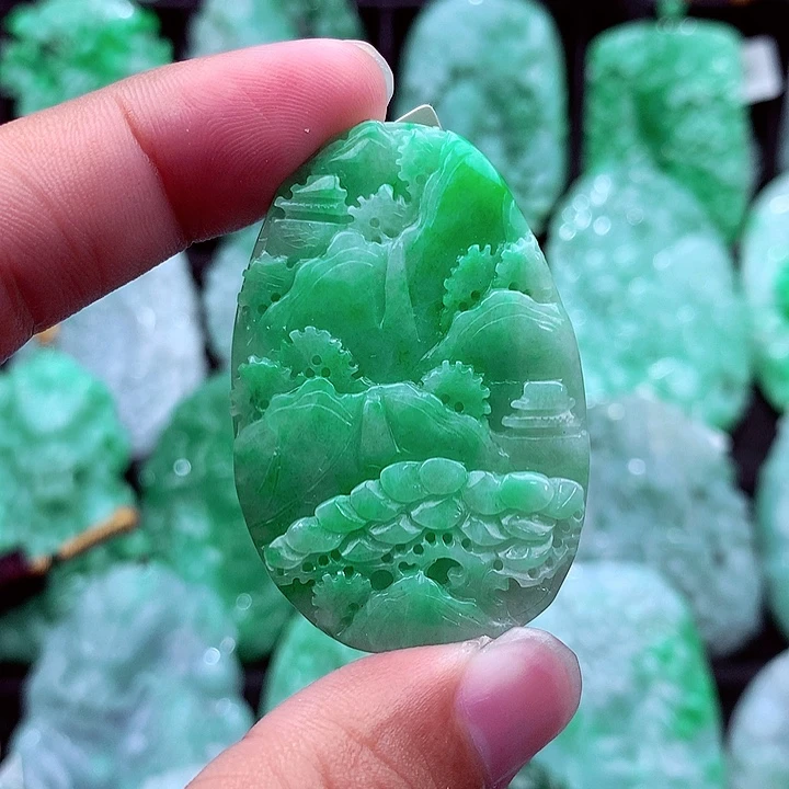 翡翠未镶嵌吊坠(不含链)