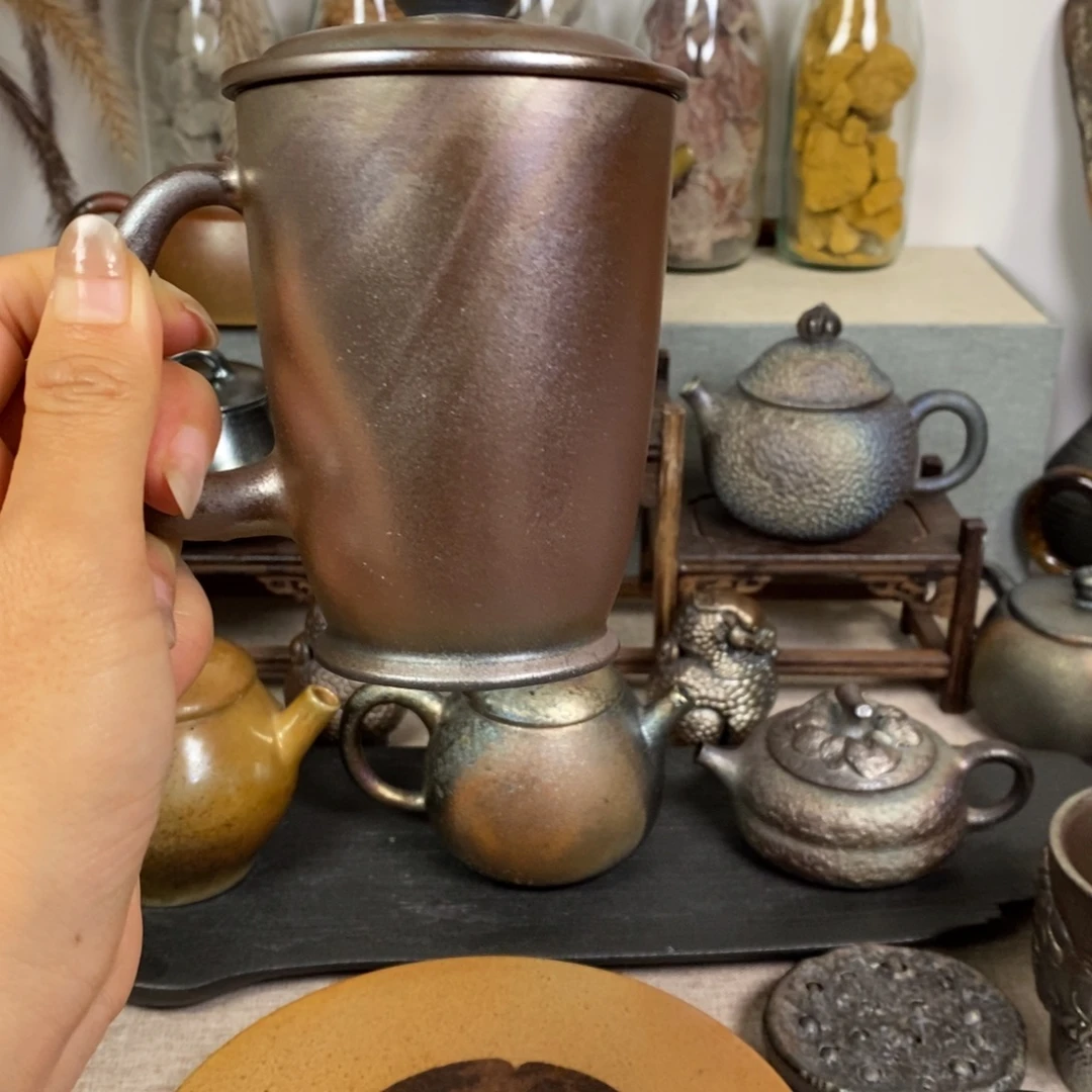 糖***兜建水紫陶柴烧办公杯