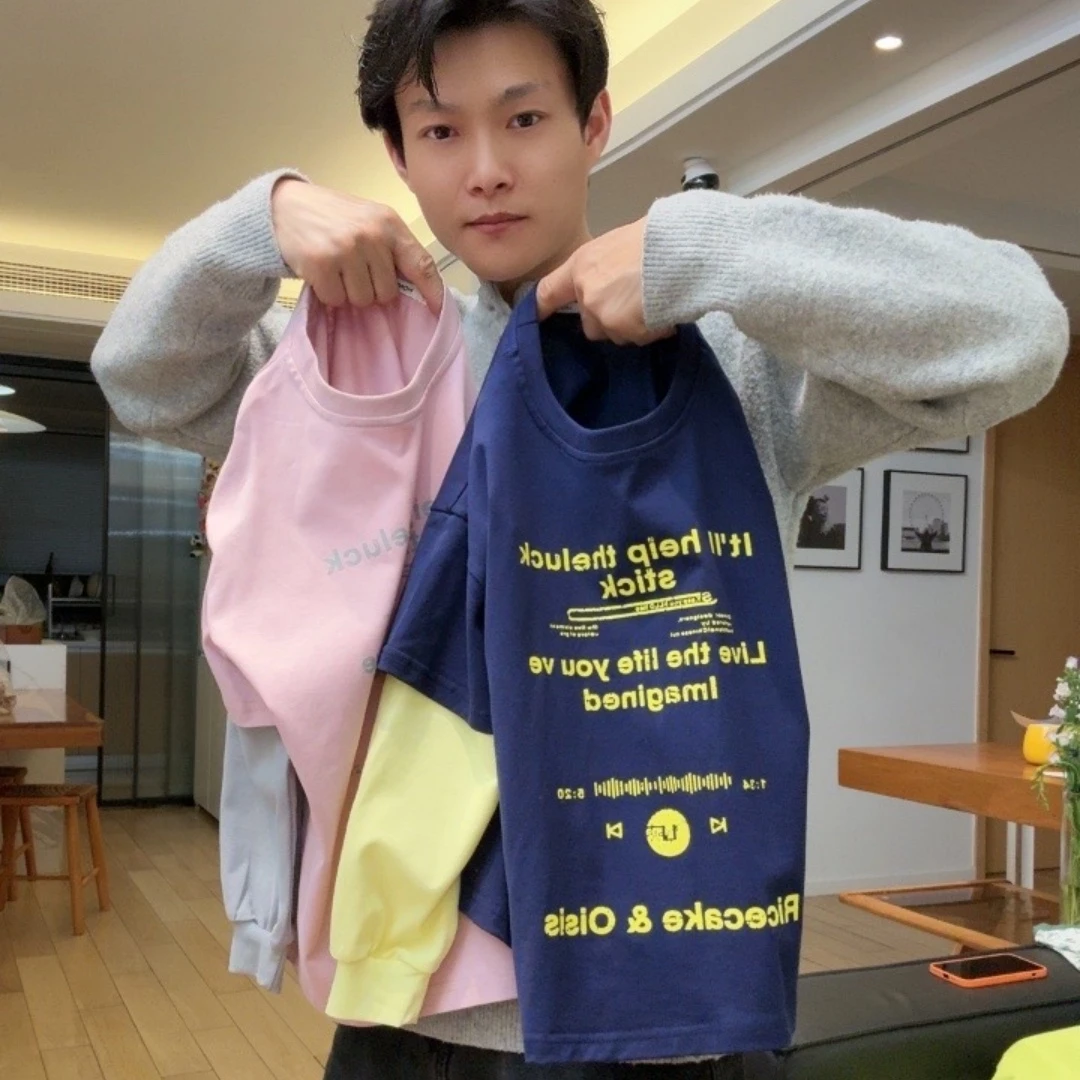 儿童拼接卫衣2025春季新款韩版宽松中大童时尚男女童美式拼色上衣