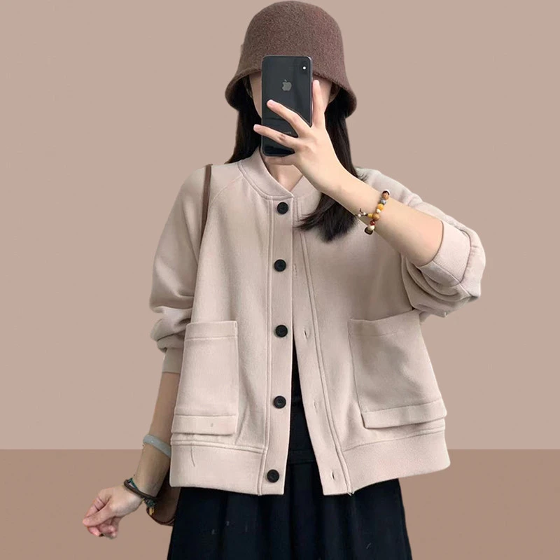 2025秋季新款女士短外套卫衣开衫上衣棒球服爆款夹克洋派小个子潮