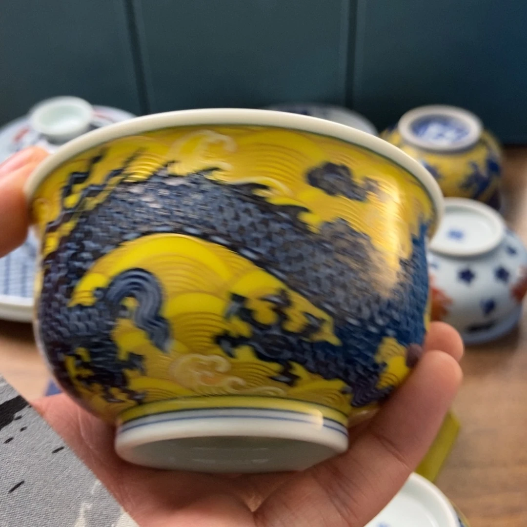 杯水造黄釉 霸王龙炉