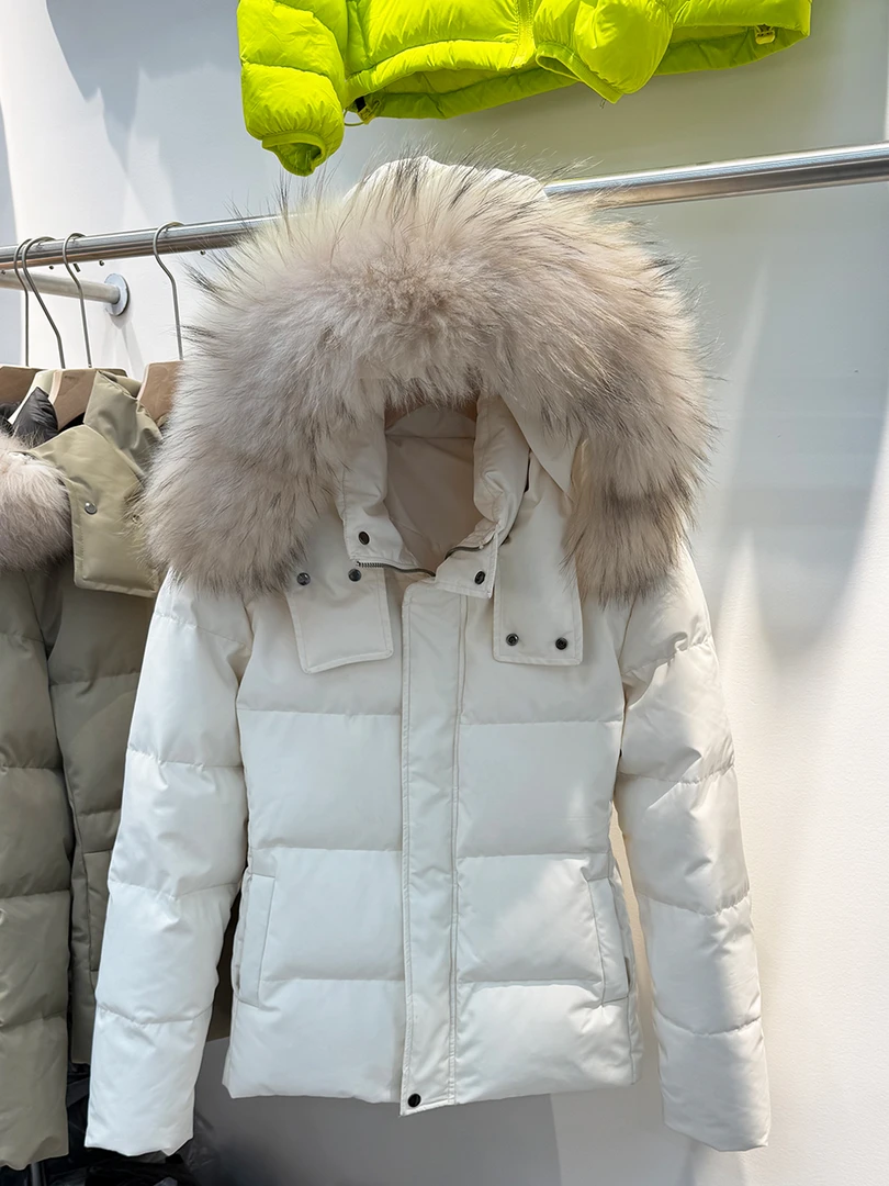 冬季新款收腰版90白鸭绒羽绒服女冬季短袄厚款修身新款潮牌女装
