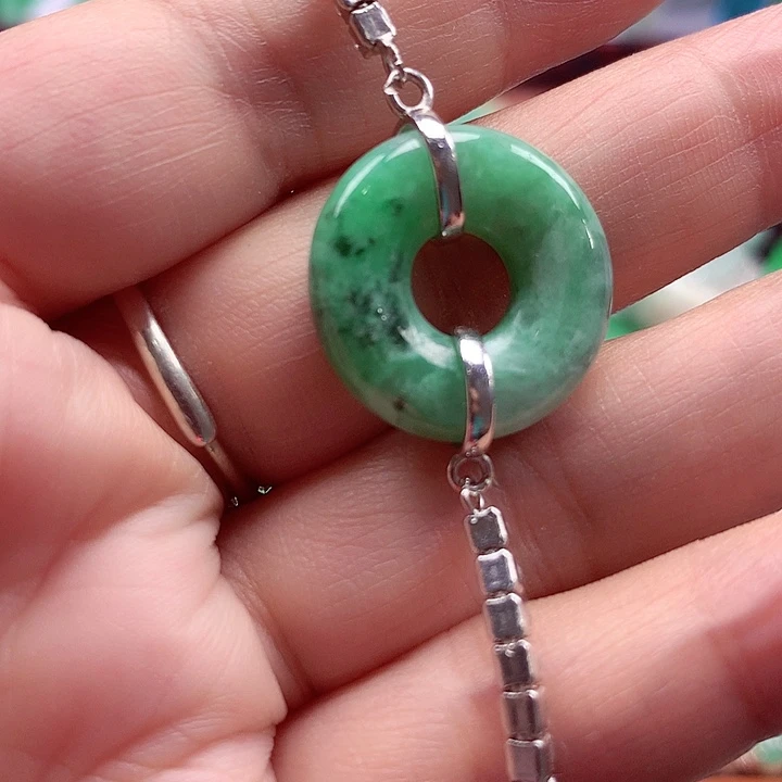 颈饰银S925镶嵌翡翠翡翠