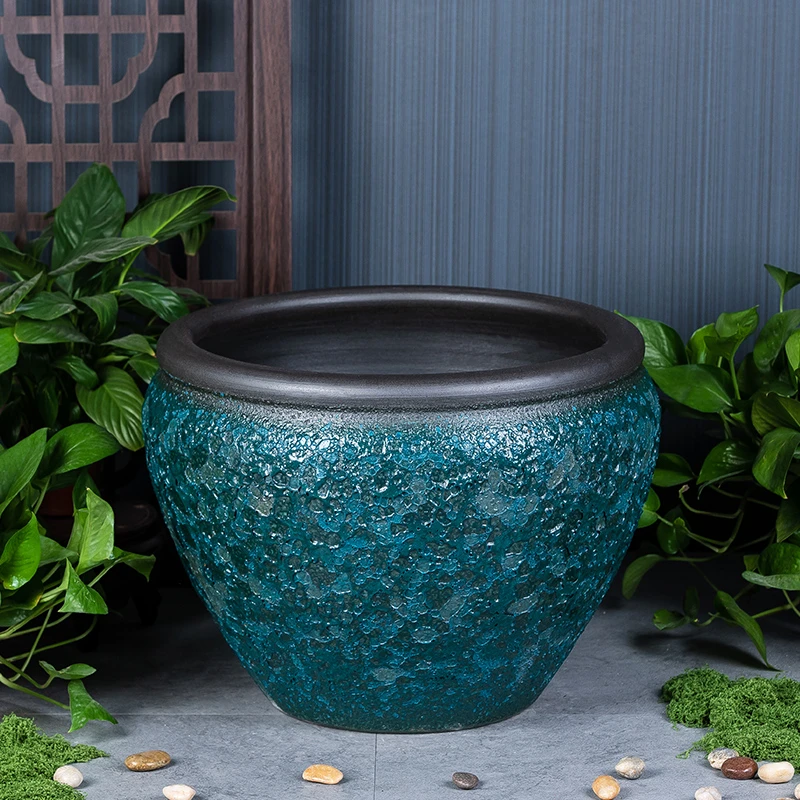 景德镇陶瓷摆件鱼缸流水器喷泉家用鱼缸大号客厅庭院鱼缸