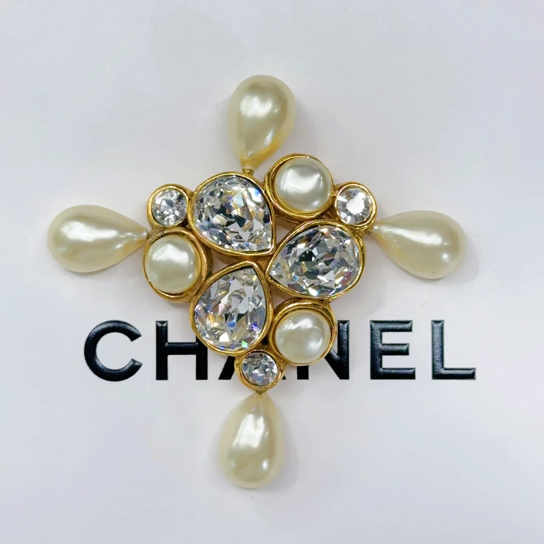 95新 Chanel/香奈儿 Chanel vintage香奈儿中古珍珠胸针