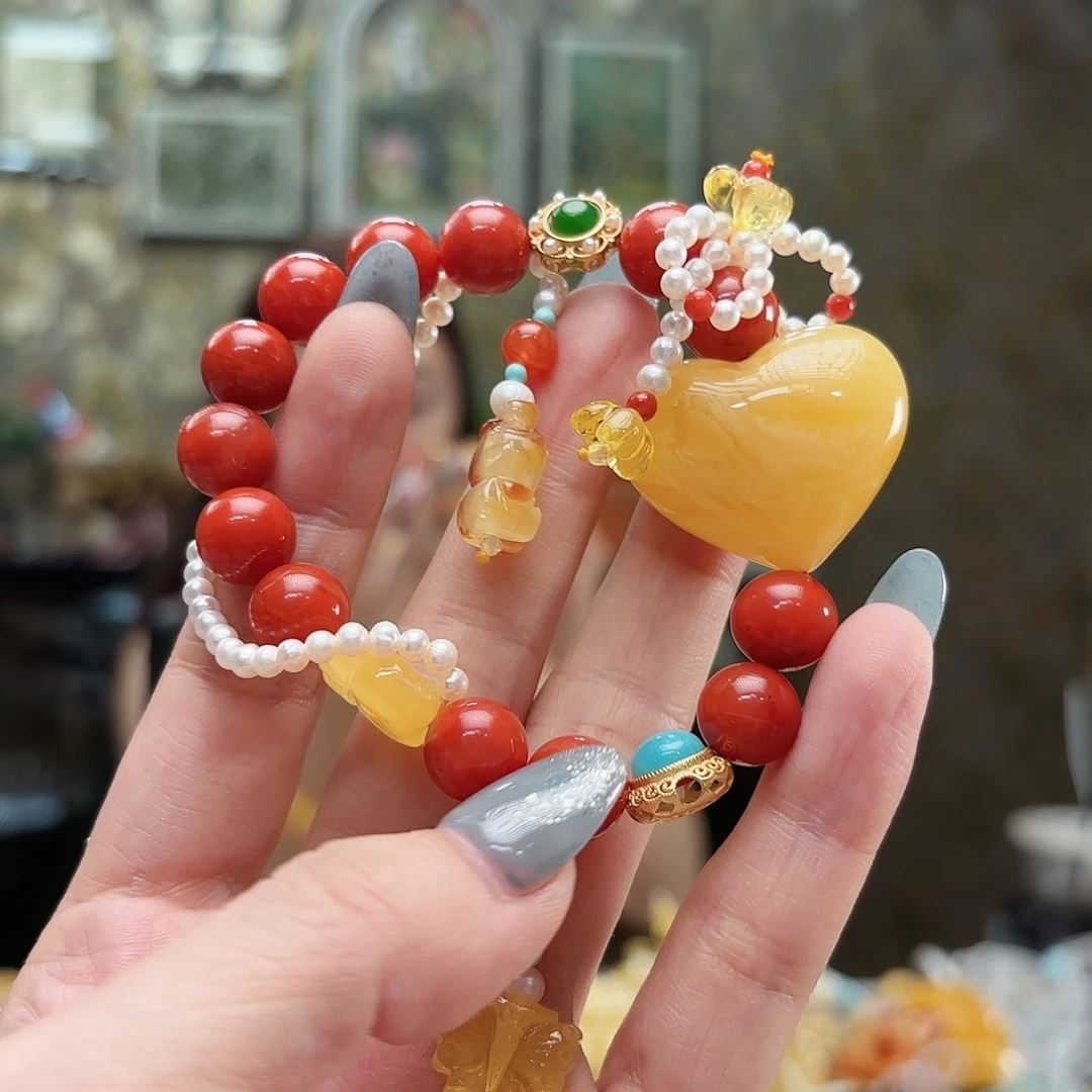 未镶嵌琥珀手链琥珀