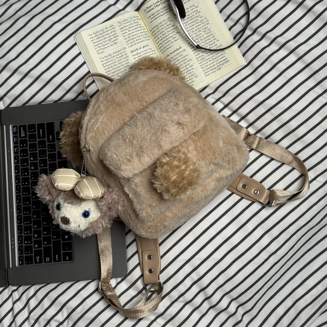 一张同学【长约23宽13高26单位厘米】时尚手提双肩包C8263卡其